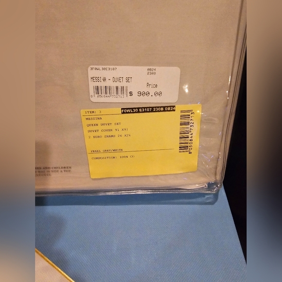 Frette Luxury 2025 New Luxury King Duvet Set& 2 Euro Shams Perl Grey Reversible - Picture 4 of 15